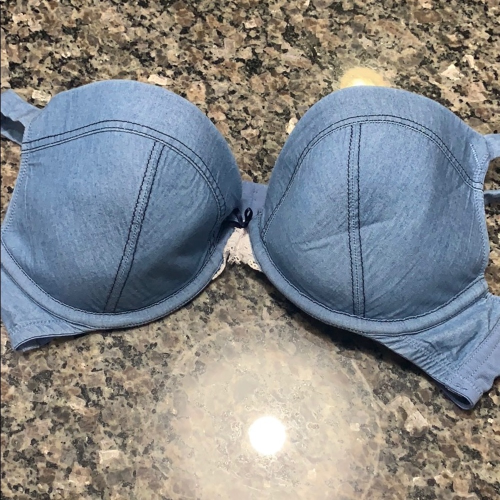 Chambray cacique plunge bra